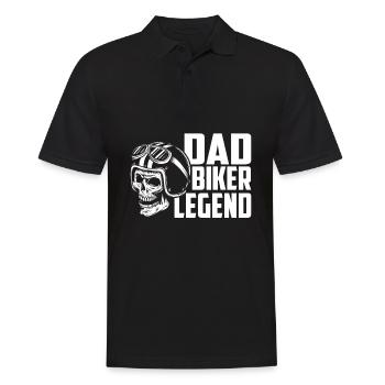 Motorrad Biker Motorbike Motorcycle Dad - Men's Polo Shirt - black - Front - Kai (181cm)