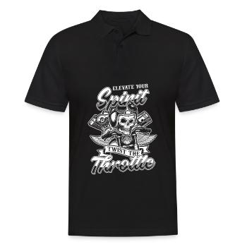 Motorrad Biker Motorbike Motorcycle Therapy - Men's Polo Shirt - black - Front - Kai (181cm)