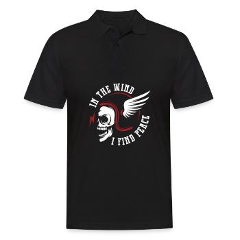 Motorrad Biker Motorbike Motorcycle Therapy - Männer Poloshirt - Schwarz - Vorne - Kai (181cm)