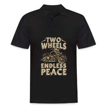 Motorrad Biker Motorbike Motorcycle Therapy - Männer Poloshirt - Schwarz - Vorne - Kai (181cm)