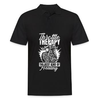 Motorrad Biker Motorbike Motorcycle Therapy - Men's Polo Shirt - black - Front - Kai (181cm)
