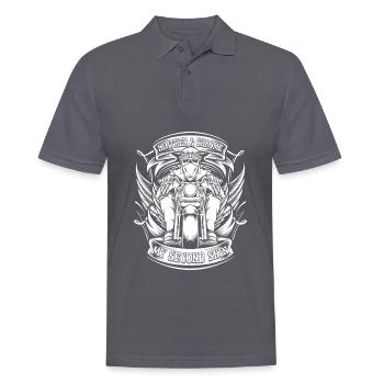 Moto Motard Motard - Polo Homme - charbon - Devant - Nico (186cm)