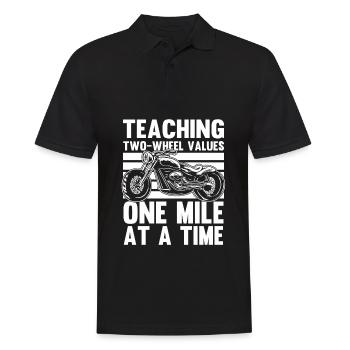 Motorrad Biker Motorbike Motorcycle Dad - Männer Poloshirt - Schwarz - Vorne - Kai (181cm)