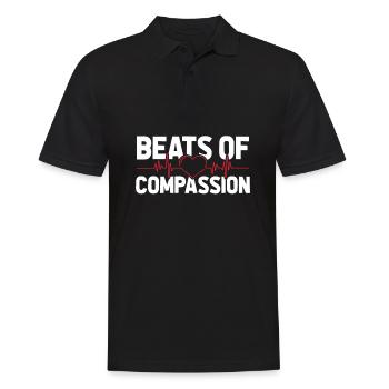 Krankenschwester EKG Herz - Männer Poloshirt - Schwarz - Vorne - Kai (181cm)