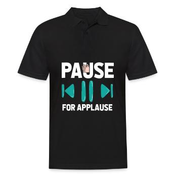 Gamer Gaming Game Pause - Men's Polo Shirt - black - Front - Kai (181cm)
