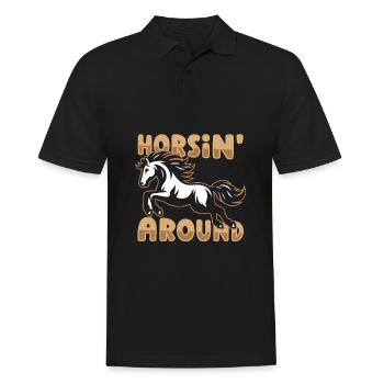 Sports équestres équestres à cheval - Polo Homme - noir - Devant - Kai (181cm)