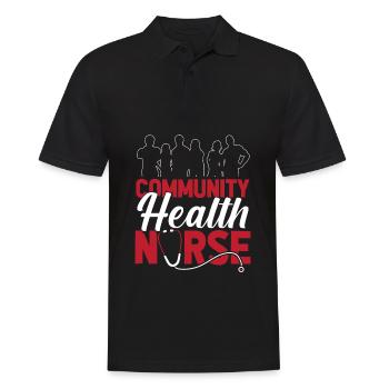 Krankenschwester Menschen Community Health Nurse - Männer Poloshirt - Schwarz - Vorne - Kai (181cm)