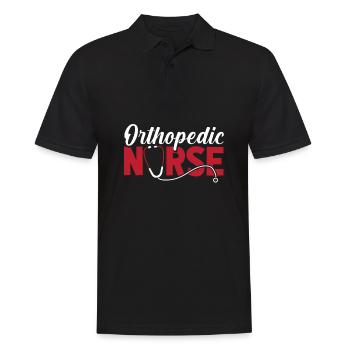 Infirmière Infirmière en orthopédie osseuse - Polo Homme - noir - Devant - Kai (181cm)