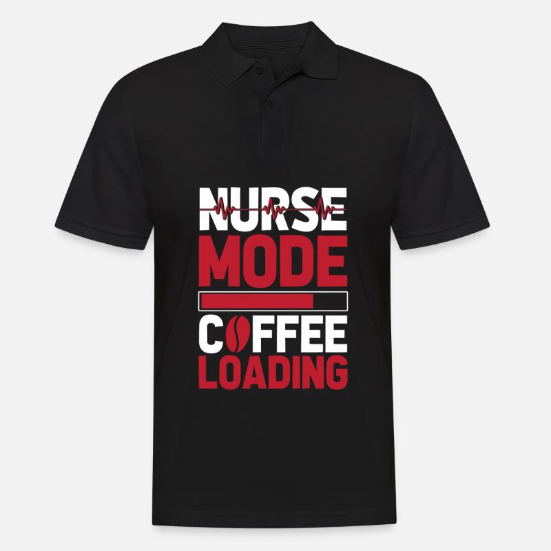 Krankenschwester Kaffee Koffein - Männer Poloshirt - Schwarz
