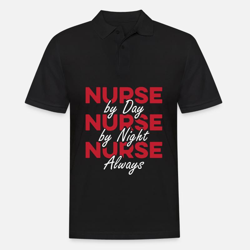 Krankenschwester Superheld - Männer Poloshirt - Schwarz