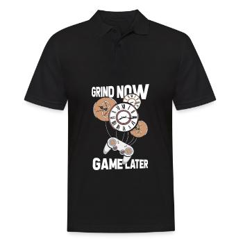 Gamer Gaming Time Clock - Men's Polo Shirt - black - Front - Kai (181cm)