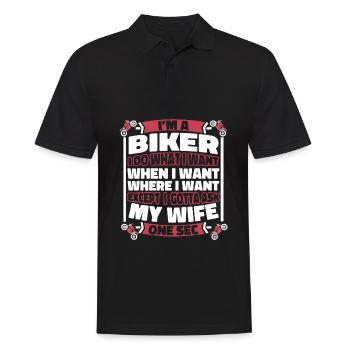 Moto Motard Motard - Polo Homme - noir - Devant - Kai (181cm)