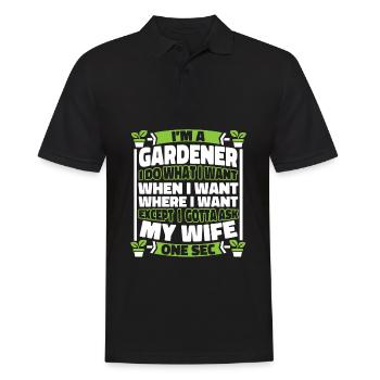 Hobby gardener garden - Men's Polo Shirt - black - Front - Kai (181cm)