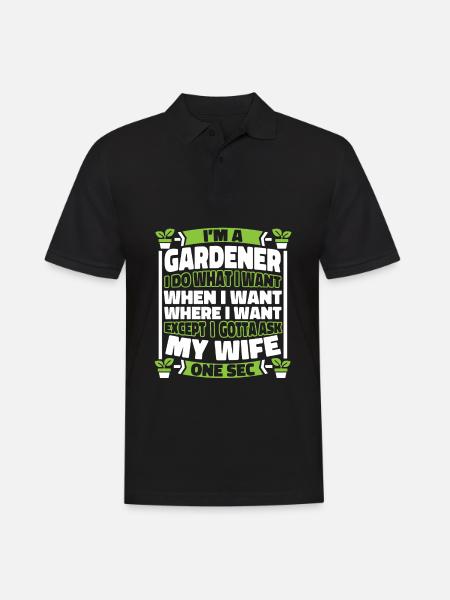 Jardinier amateur jardin - Polo Homme - noir