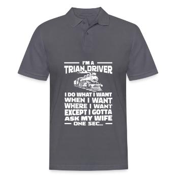 Lokführer Zugführer - Männer Poloshirt - Anthrazit - Vorne - Nico (186cm)