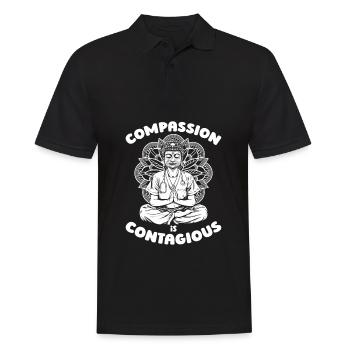 Krankenschwester - Männer Poloshirt - Schwarz - Vorne - Kai (181cm)