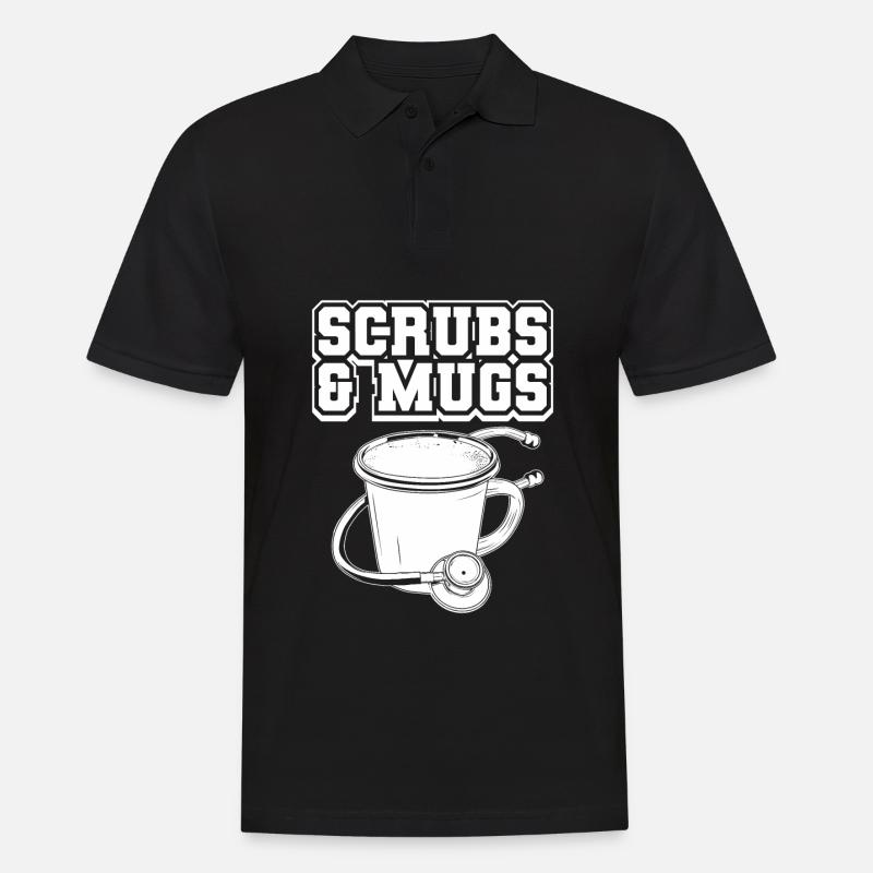 Krankenschwester Kaffee - Männer Poloshirt - Schwarz