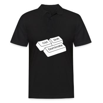 Gamer Gaming Keyboard Shortcuts Ctrl Alt Defeat - Men's Polo Shirt - black - Front - Kai (181cm)
