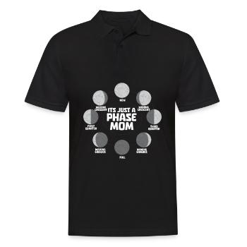 Mond Luna Just A Phase Moon - Men's Polo Shirt - black - Front - Kai (181cm)