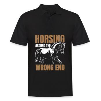 Sports équestres équestres à cheval - Polo Homme - noir - Devant - Kai (181cm)