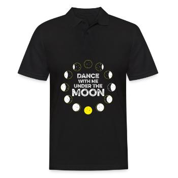 Moon Dance Romantic Just A Phase Moon - Men's Polo Shirt - black - Front - Kai (181cm)