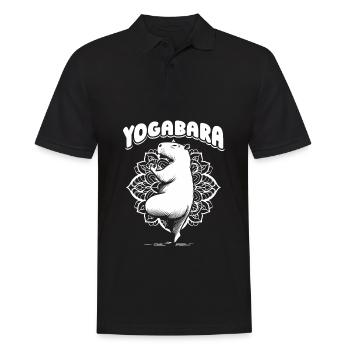 Capybara Wasserschwein Yoga - Männer Poloshirt - Schwarz - Vorne - Kai (181cm)