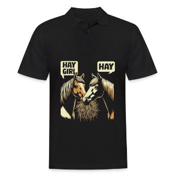 Sports équestres équestres à cheval - Polo Homme - noir - Devant - Kai (181cm)