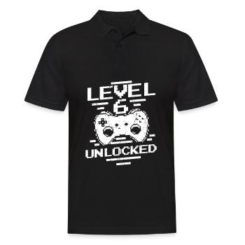 Gaming .6 Anniversaire 6 ans Gamer - Polo Homme - noir - Devant - Kai (181cm)