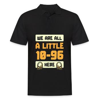 Notruf Leitstelle Einsatzzentrale - Männer Poloshirt - Schwarz - Vorne - Kai (181cm)