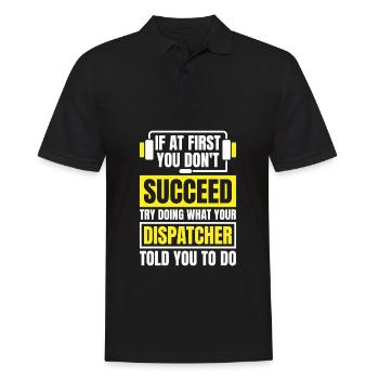 Notruf Leitstelle Einsatzzentrale - Männer Poloshirt - Schwarz - Vorne - Kai (181cm)
