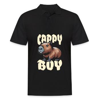 Capybara Wasserschwein Cappy Boy - Polo Homme - noir - Devant - Kai (181cm)