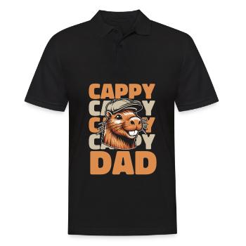 Capybara Wasserschwein Cappy Papa - Polo Homme - noir - Devant - Kai (181cm)