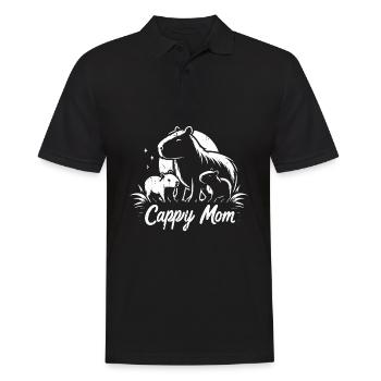 Capybara Wasserschwein Cappy Maman - Polo Homme - noir - Devant - Kai (181cm)
