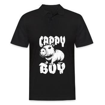 Capybara Wasserschwein Cappy Boy - Polo Homme - noir - Devant - Kai (181cm)