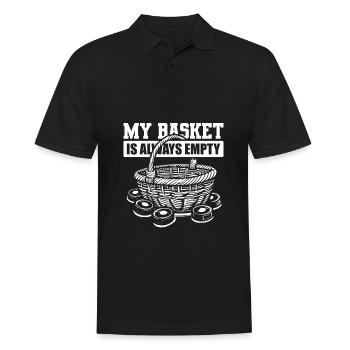 Eishockey Torwart Torwart Puck - Männer Poloshirt - Schwarz - Vorne - Kai (181cm)