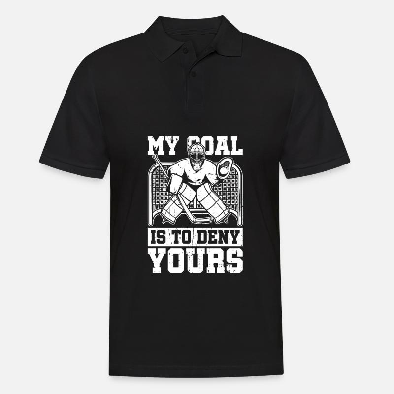 Eishockey Torwart - Männer Poloshirt - Schwarz