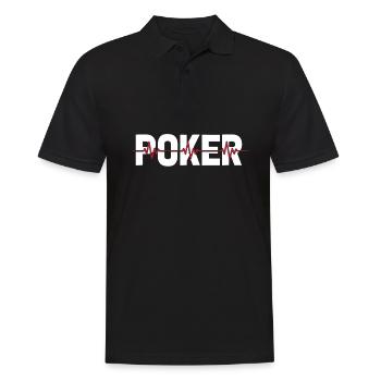 Poker Ekg Heartbeat - Men's Polo Shirt - black - Front - Kai (181cm)