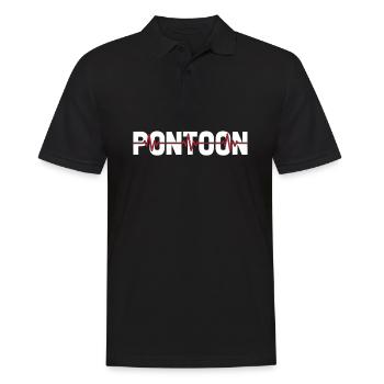 Pontonboot Ekg Heartbeat - Männer Poloshirt - Schwarz - Vorne - Kai (181cm)