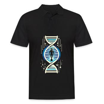 Plongée Plongeur C’est dans mon ADN - Polo Homme - noir - Devant - Kai (181cm)