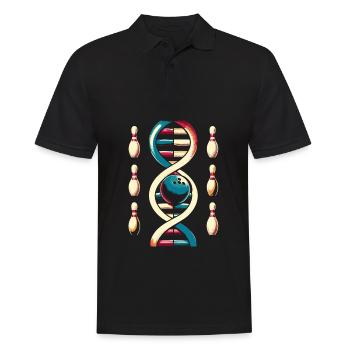 Bowling Bowlen Bowler Its In My Dna - Männer Poloshirt - Schwarz - Vorne - Kai (181cm)