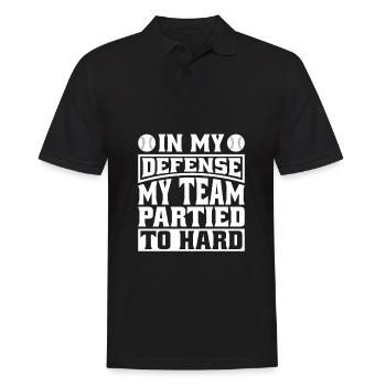 Entraîneur de softball Entraîneur Drôle Dans Ma Défense - Polo Homme - noir - Devant - Kai (181cm)