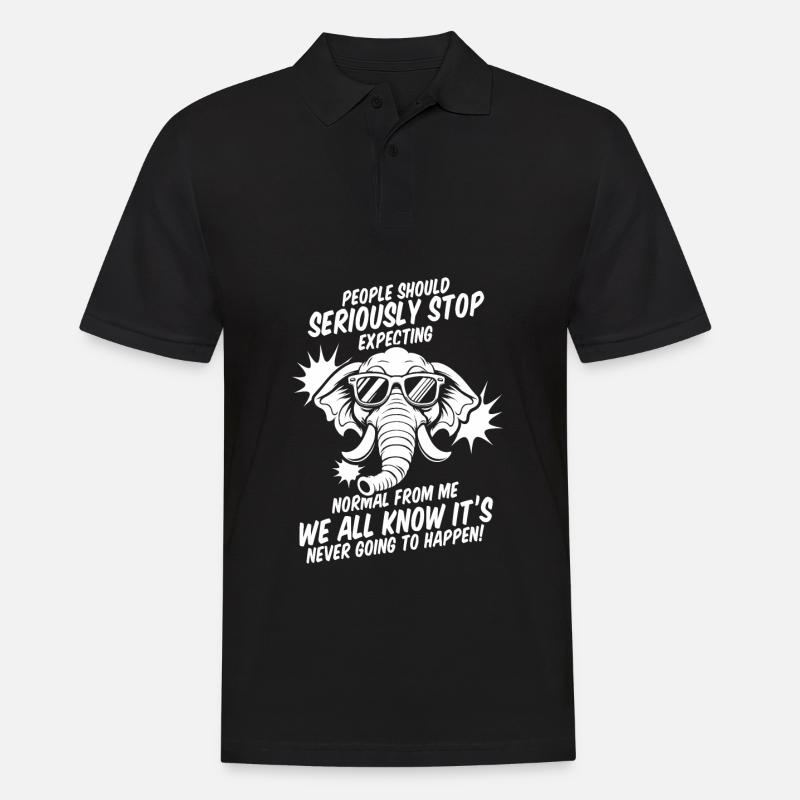 Elephant - Men's Polo Shirt - black