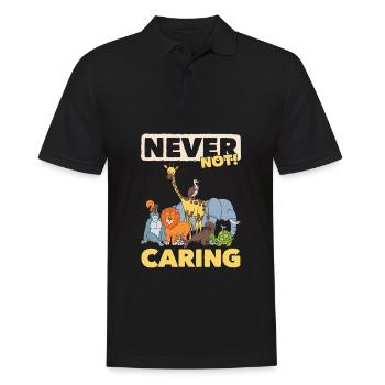 Tierpfleger Zoowärter - Männer Poloshirt - Schwarz - Vorne - Kai (181cm)