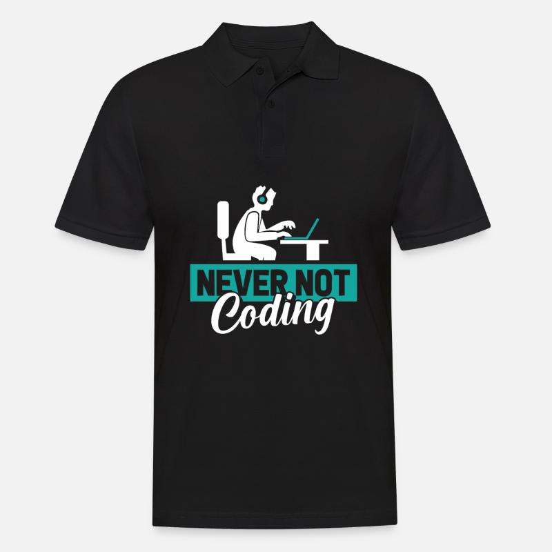 Entwickler Coder Programmierer - Männer Poloshirt - Schwarz