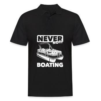 Pontoon boat - Men's Polo Shirt - black - Front - Kai (181cm)