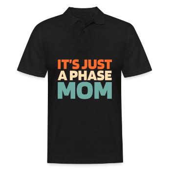 Mond Luna Just A Phase Moon - Men's Polo Shirt - black - Front - Kai (181cm)