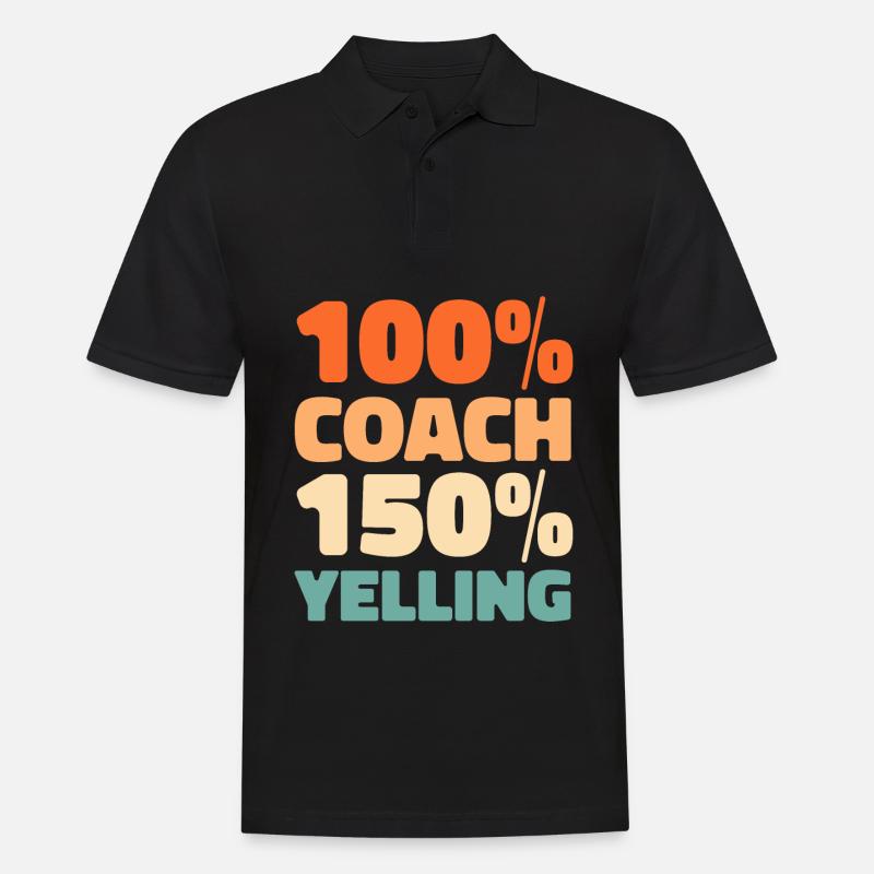 Fußballtrainer - Männer Poloshirt - Schwarz