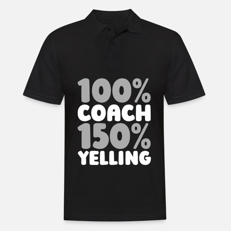 Fußballtrainer - Männer Poloshirt - Schwarz