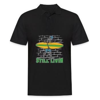 Surfer Surfen - Männer Poloshirt - Schwarz - Vorne - Kai (181cm)