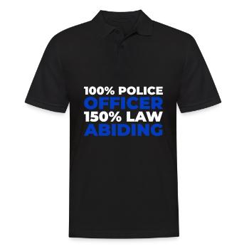 Feuerwehrmann - Männer Poloshirt - Schwarz - Vorne - Kai (181cm)